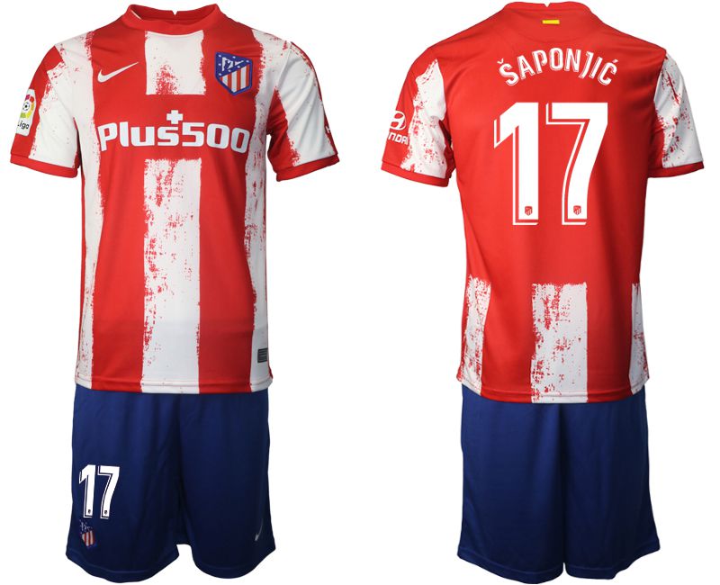 Men 2021-2022 Club Atletico Madrid home red #17 Nike Soccer Jersey